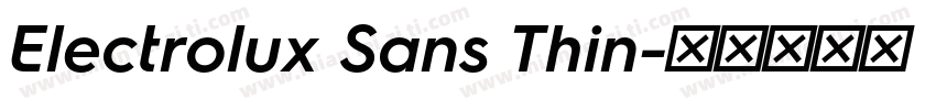 Electrolux Sans Thin字体转换